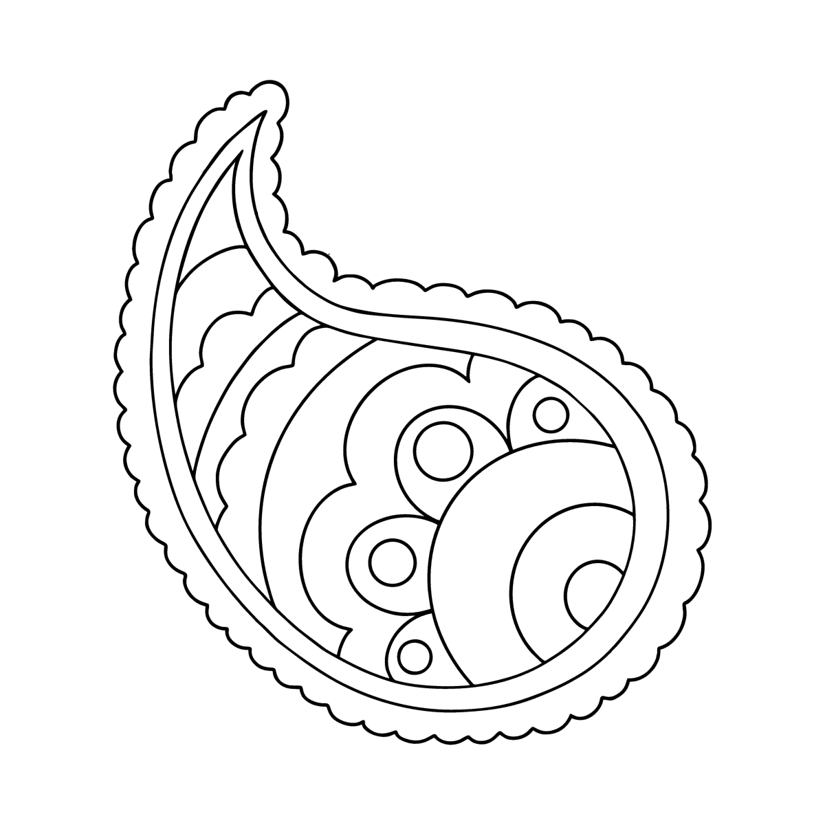 Paisley coloring page - 17 Elements ♥ Online and Print for Free!