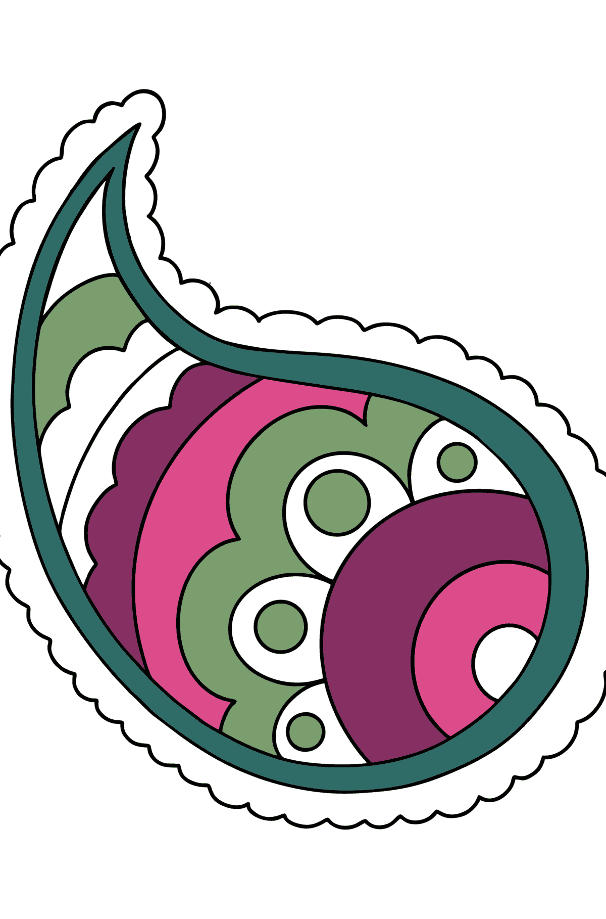 Paisley coloring page - 17 Elements - Coloring Pages for Kids