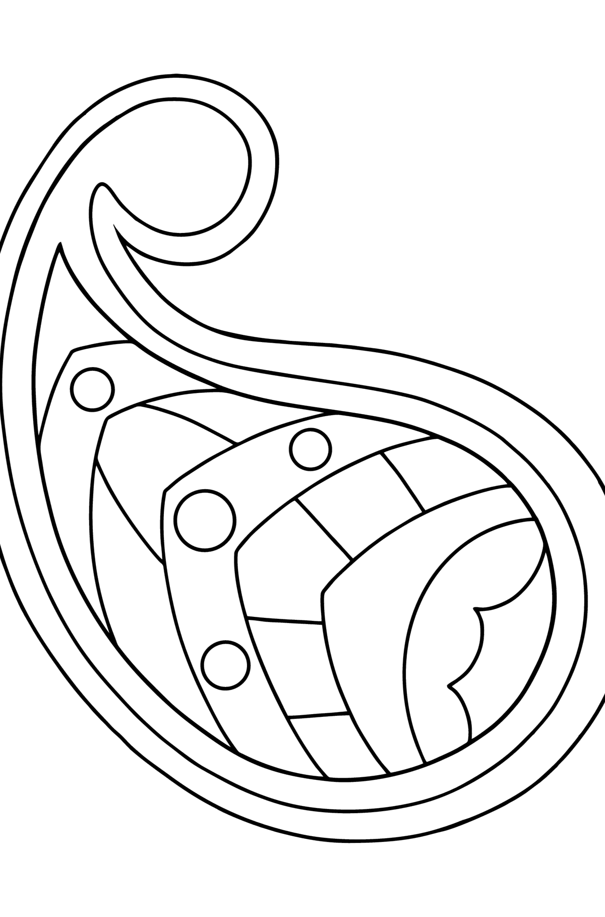 Beautiful Paisley coloring page - Coloring Pages for Kids