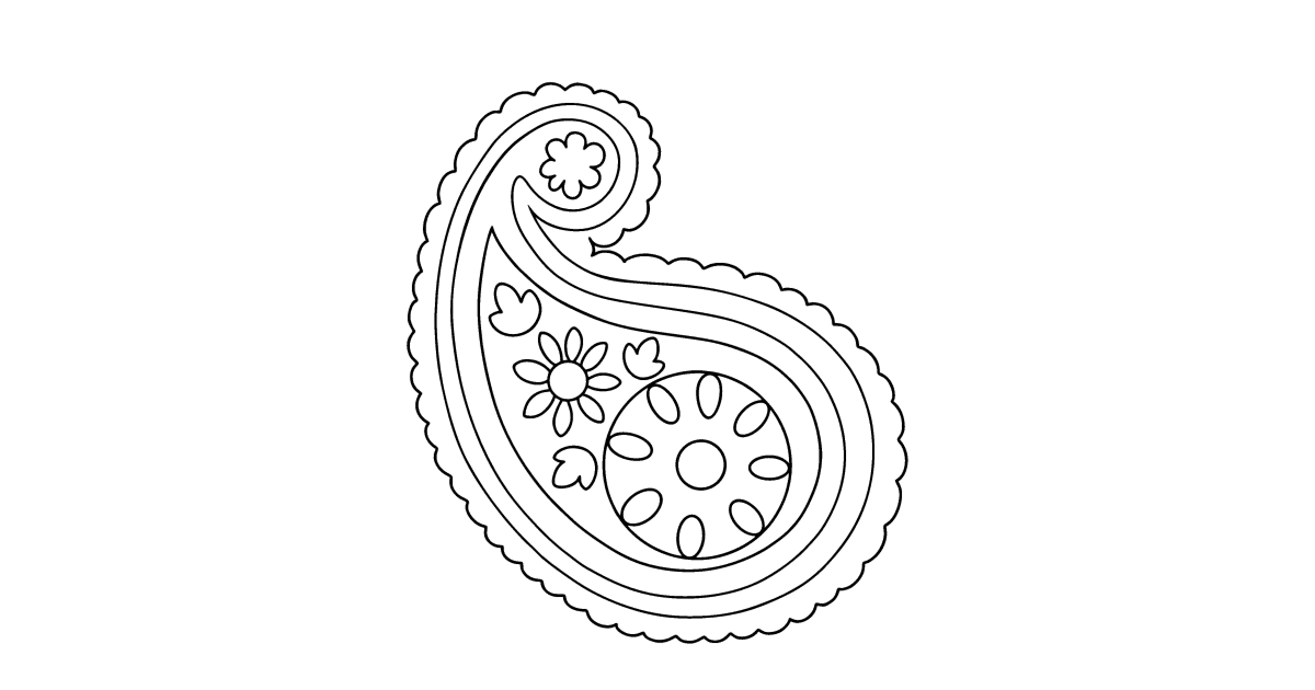 Cute Paisley coloring page ♥ Online and Print for Free!