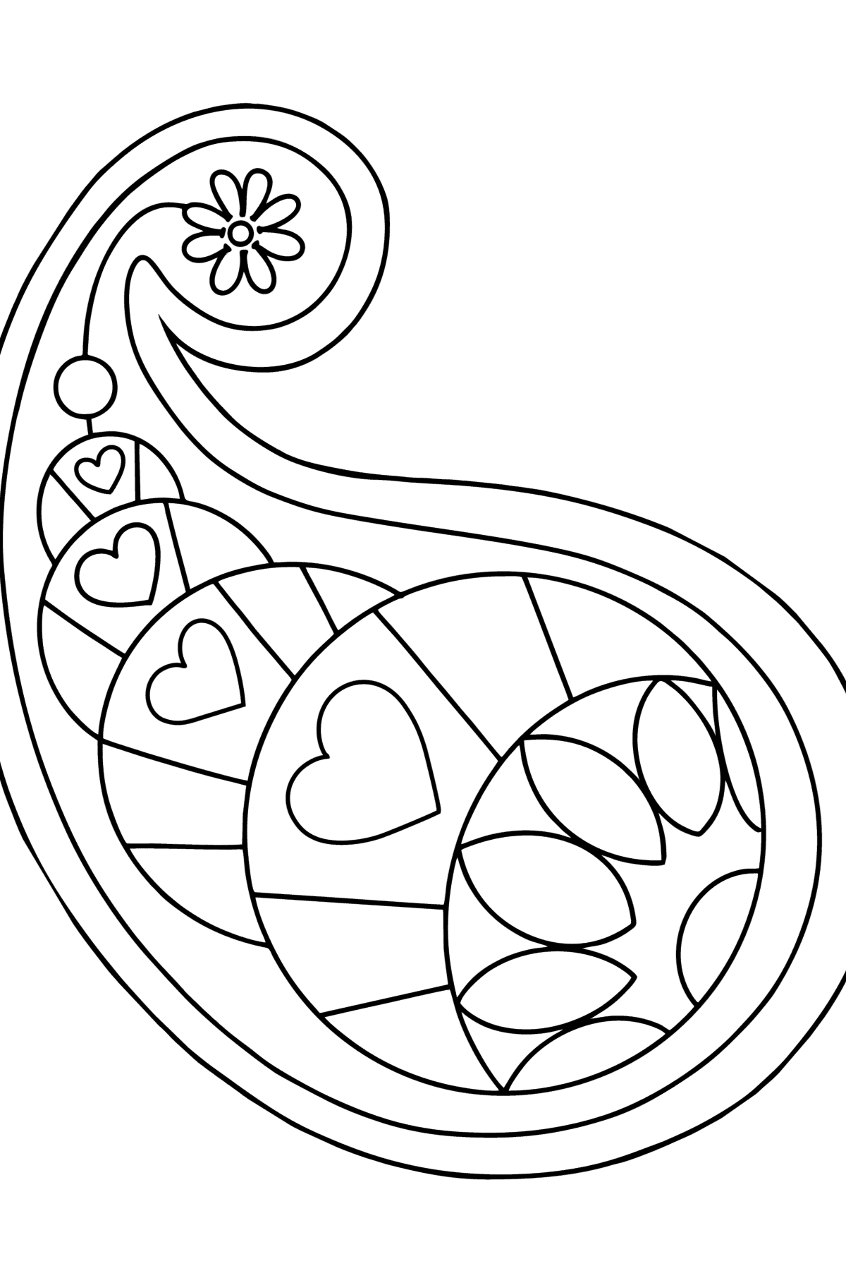 Paisley design coloring page - Coloring Pages for Kids
