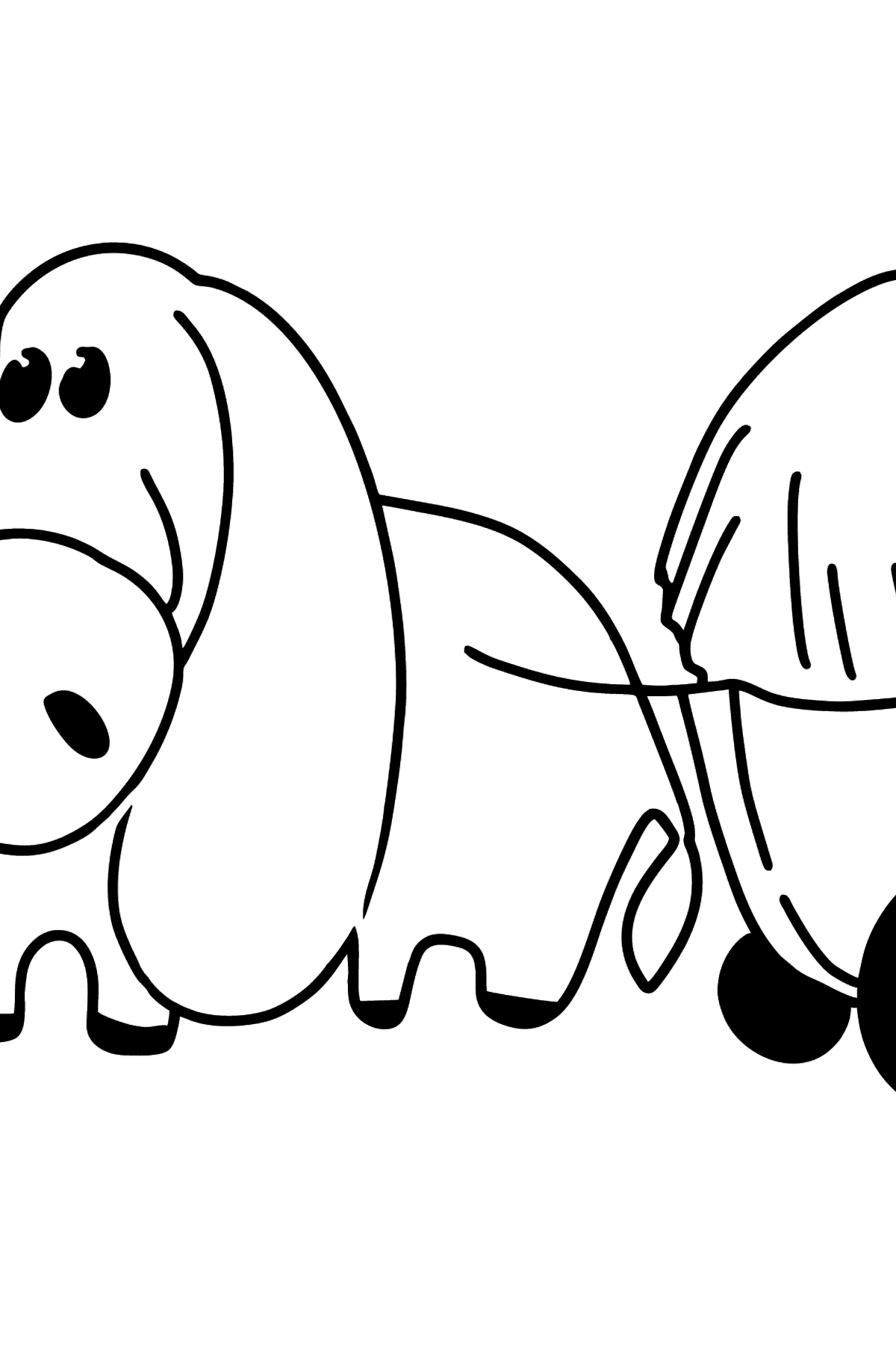 Розмальовка Осел з візком для сіна - Розмальовки для дітей
