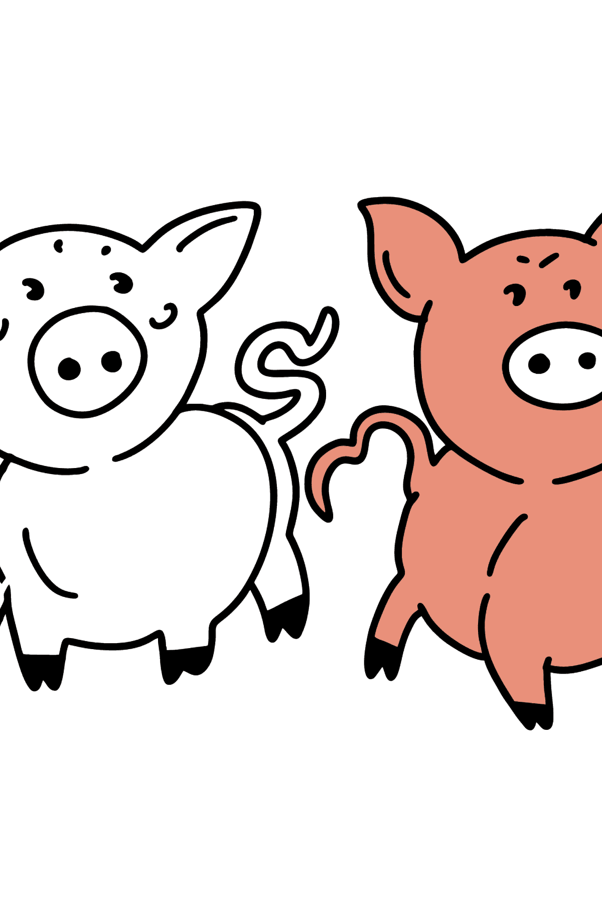 Piglets coloring page - Coloring Pages for Kids
