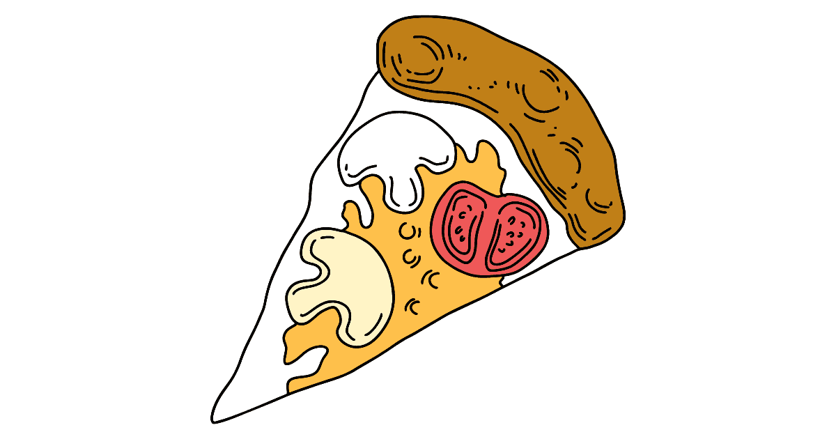 Грибы на пиццу рисунок - 90 фото
