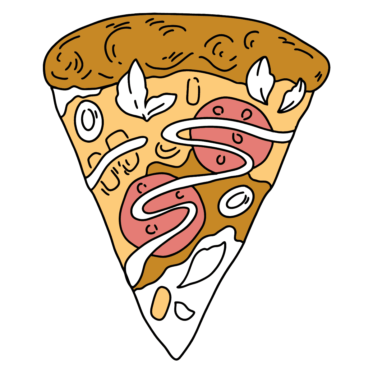 Раскрашенная пицца