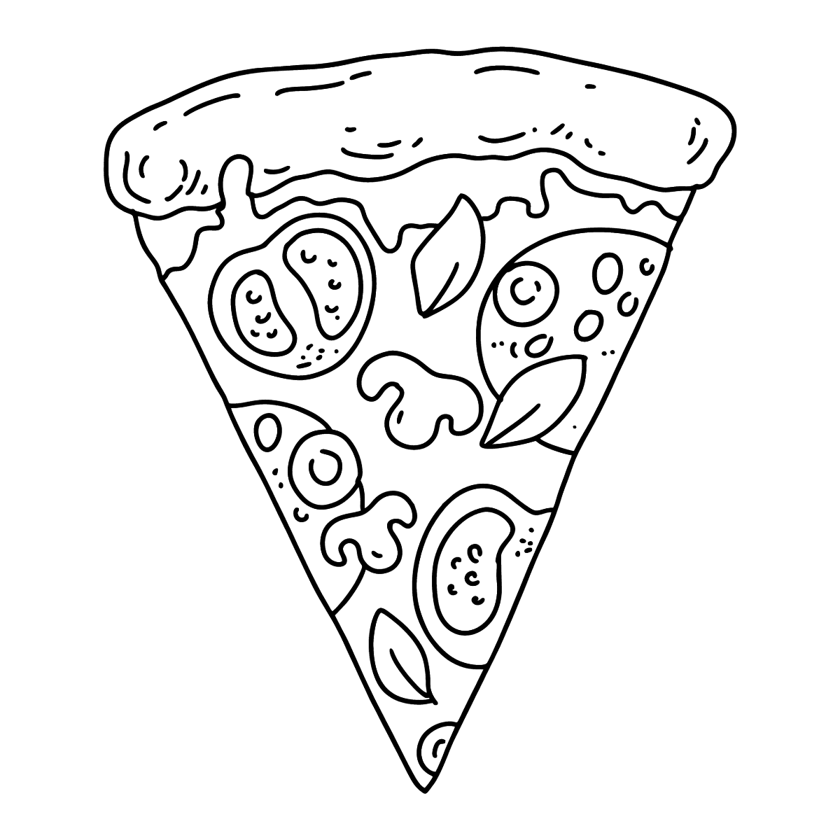 Раскраски для девочек пицца