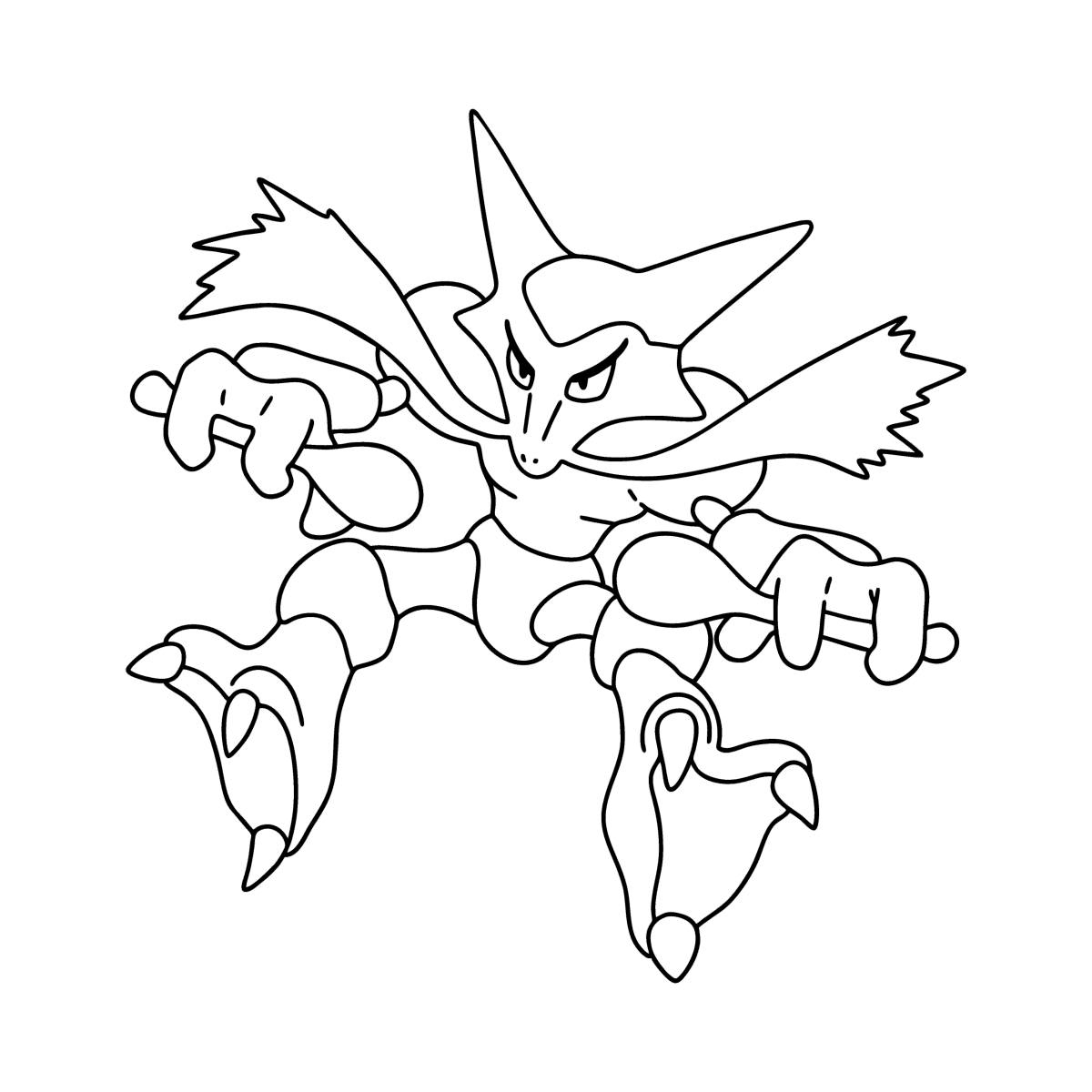 COMO DESENHAR O POKÉMON MEGA ALAKAZAM