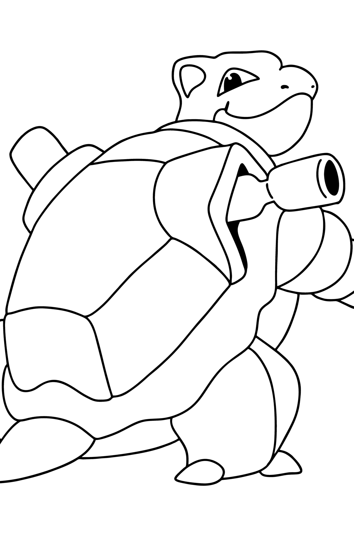 Tegning til farvning Pokémon Go Blastoise - Tegninger til farvelægning for børn