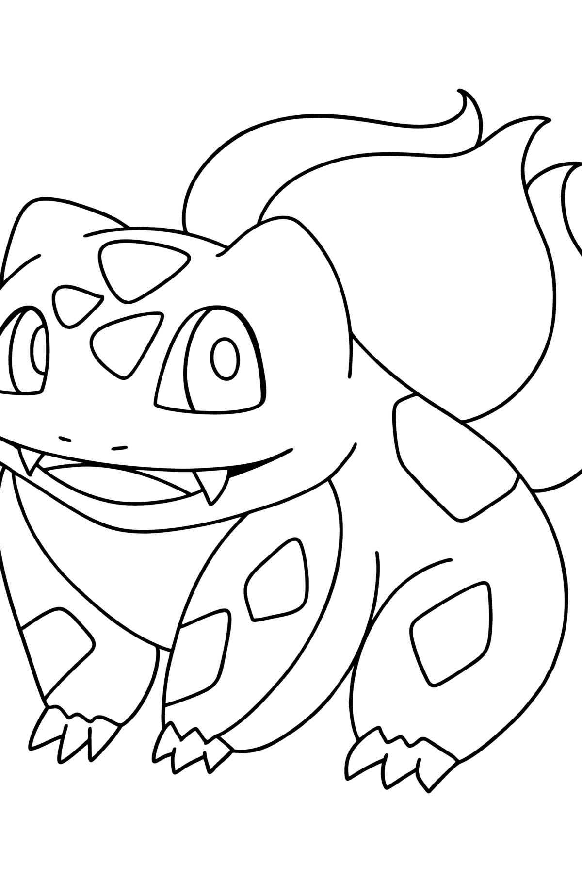 Tegning til farvning Pokémon Go Bulbasaur - Tegninger til farvelægning for børn