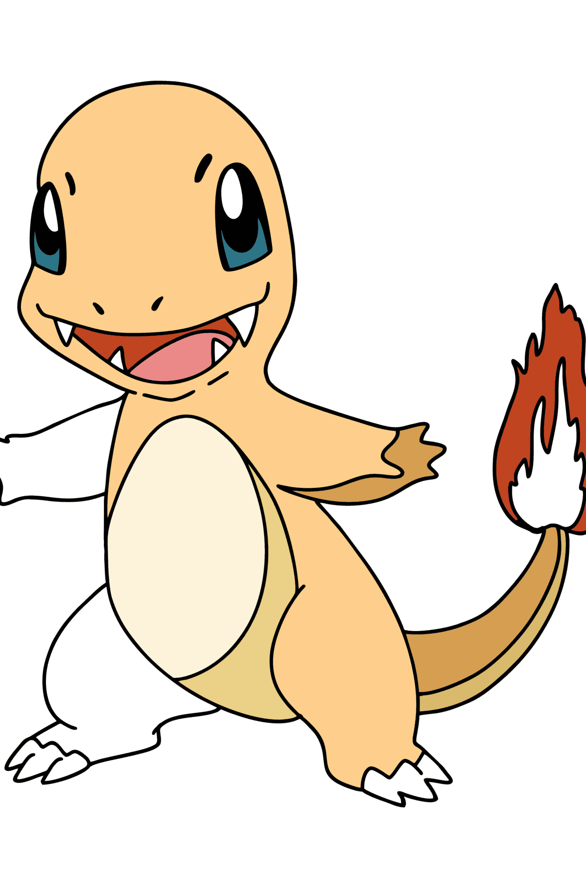 Desenho de Pokémon Go Charmander para colorir - Imagens para Colorir para Crianças