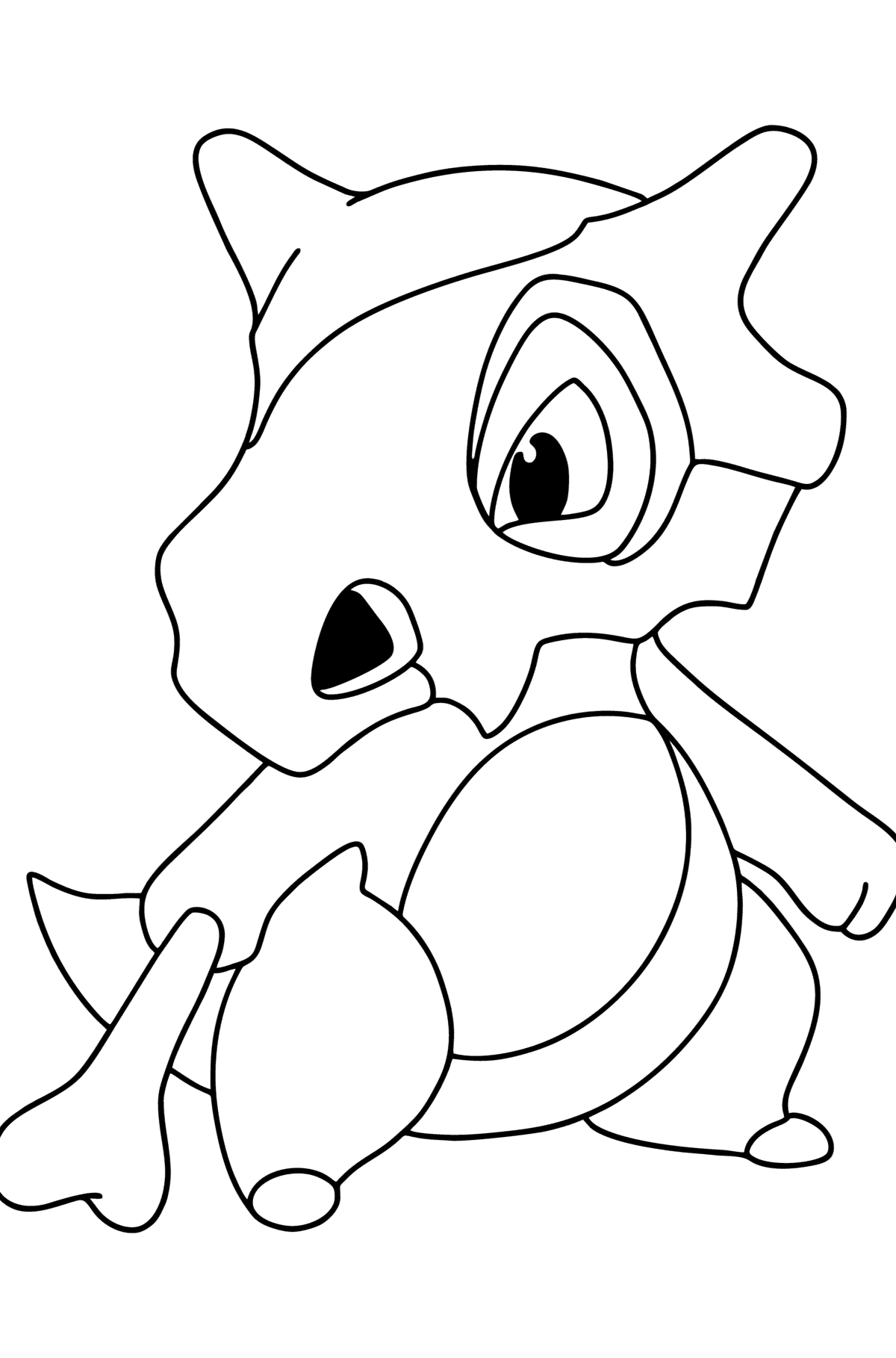 Tegning til fargelegging Pokémon Go Cubone - Tegninger til fargelegging for barn