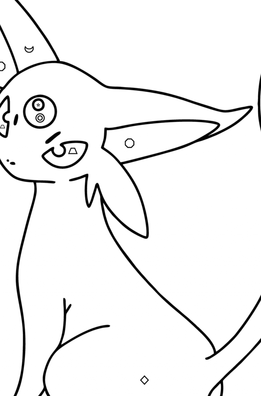 Pokemon Go Espeon Coloring Page ♥ Online And Print For Free!