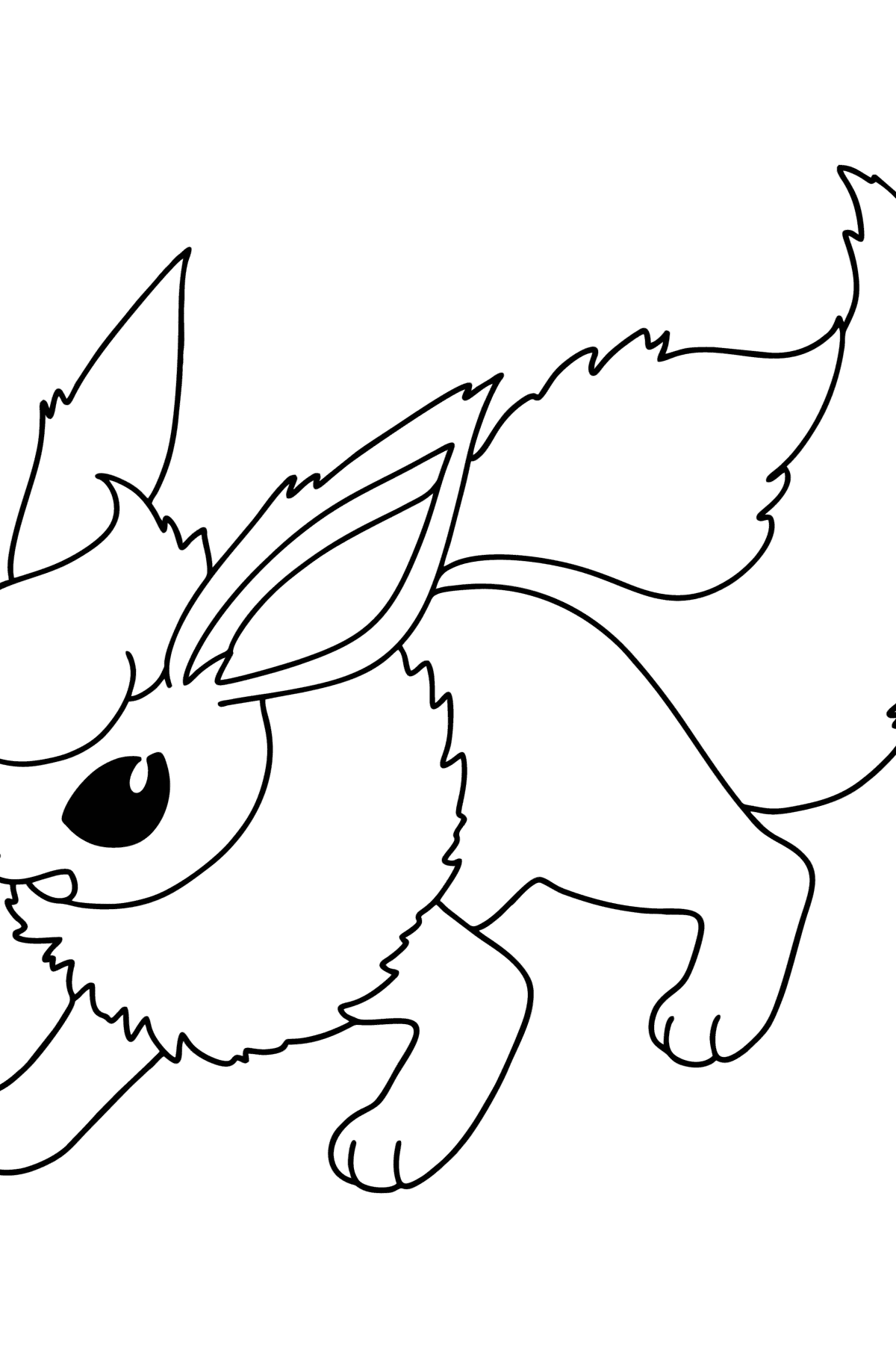 Tegning til farvning Pokémon Go Flareon - Tegninger til farvelægning for børn