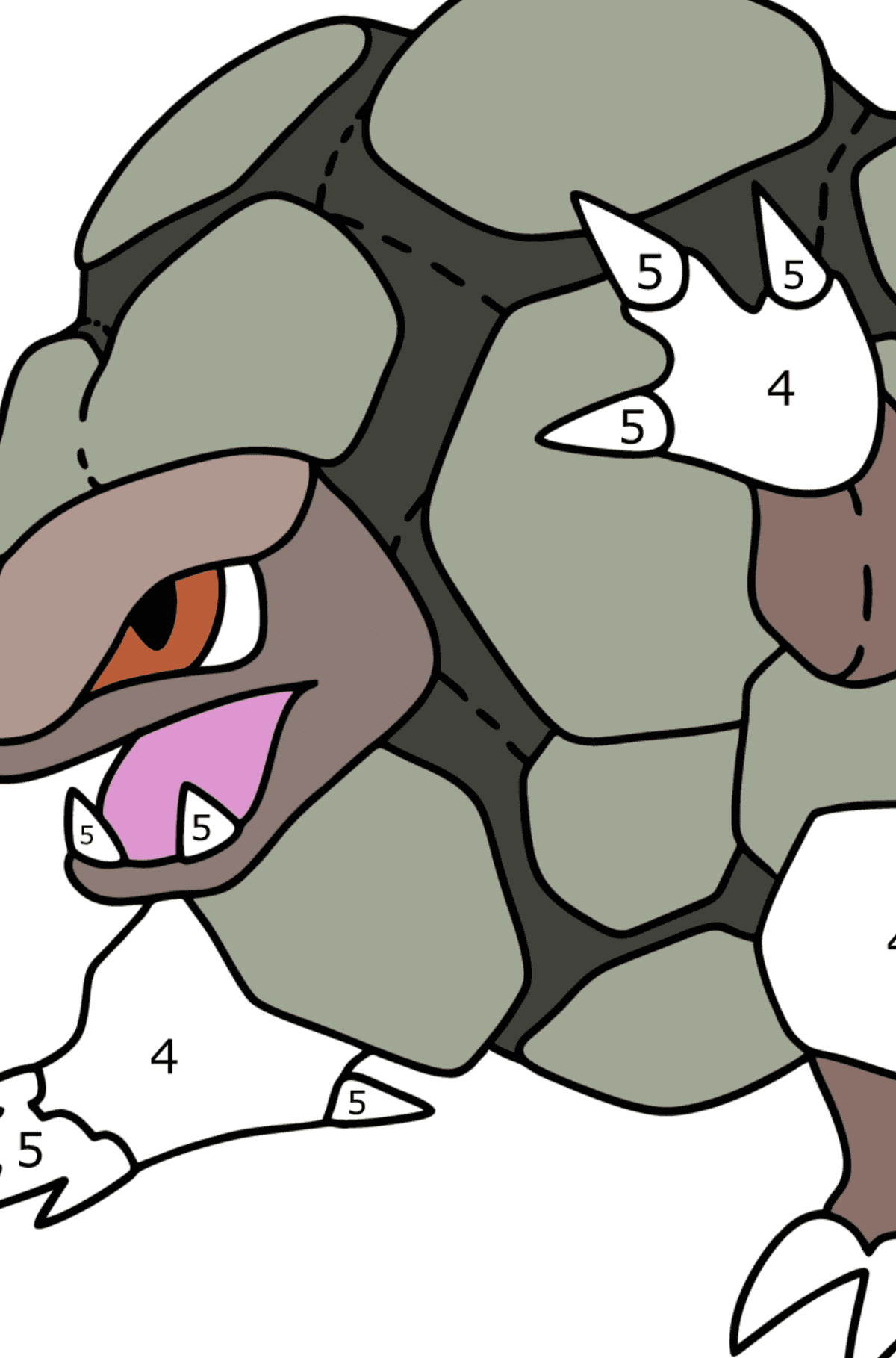 Раскраска Golem - По Номерам для Детей