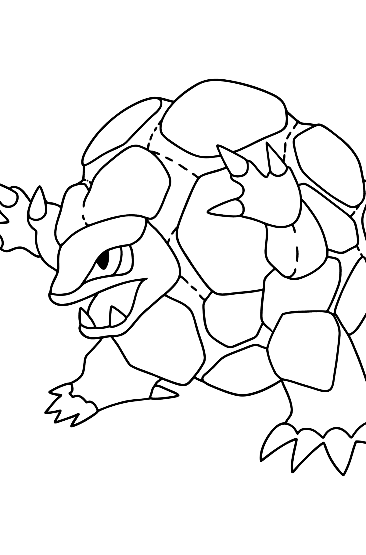 Pokemon Go Golem coloring page - Coloring Pages for Kids