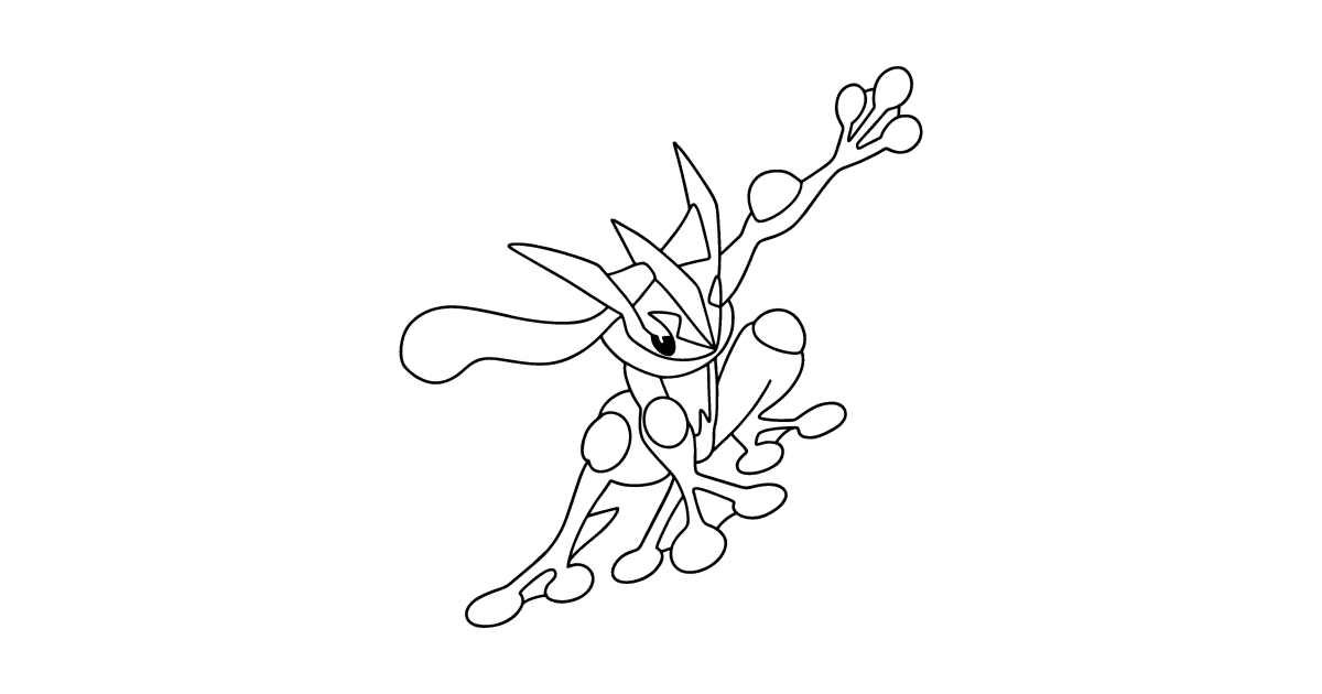 Coloring Page Pokemon Go Greninja ♥ Online And Print For Free 7425