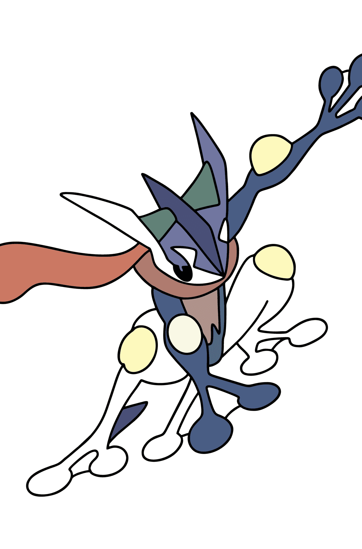 Coloring page Pokemon Go Greninja - Coloring Pages for Kids