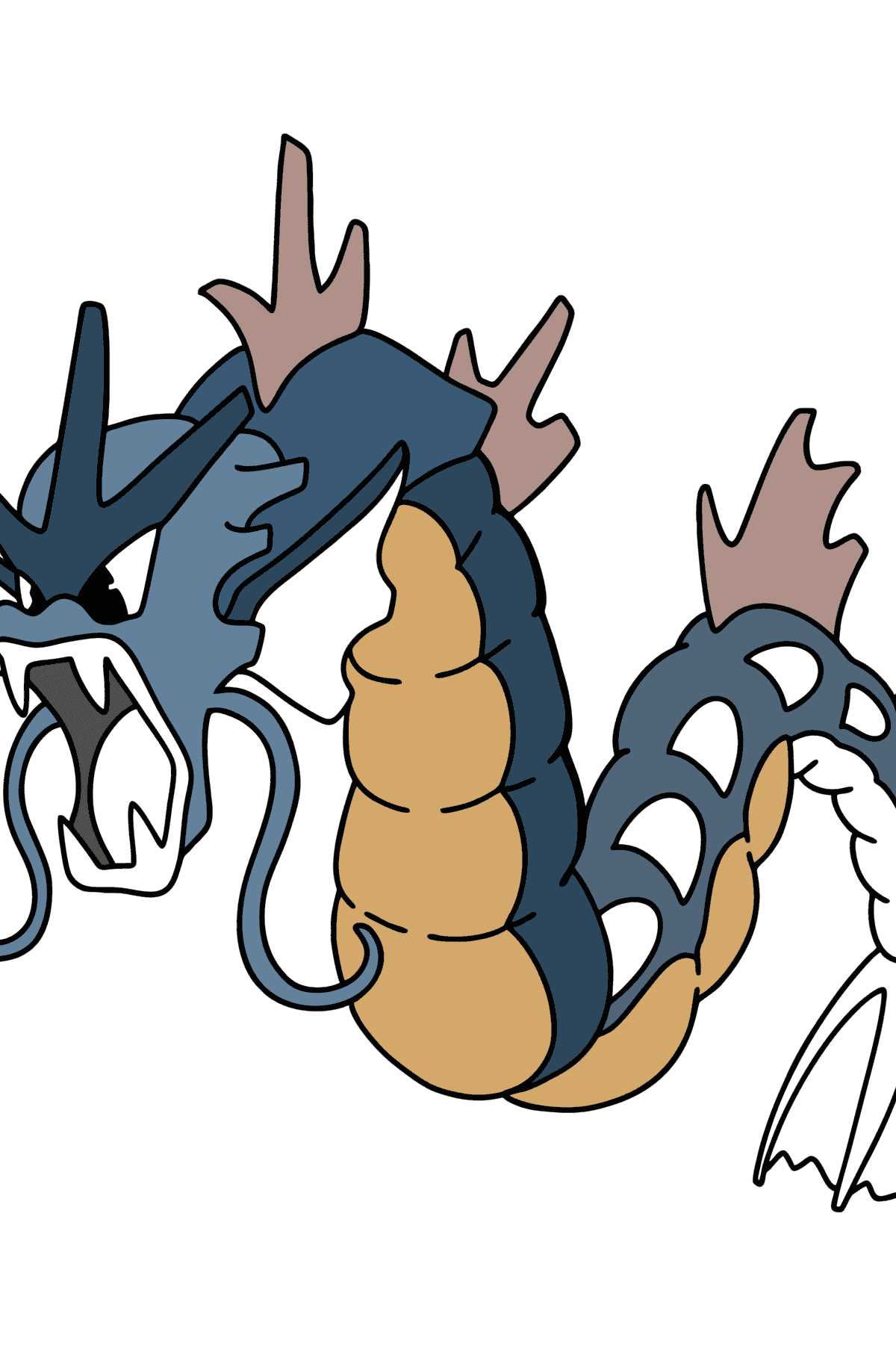 Coloring page Pokemon Go Gyarados - Coloring Pages for Kids