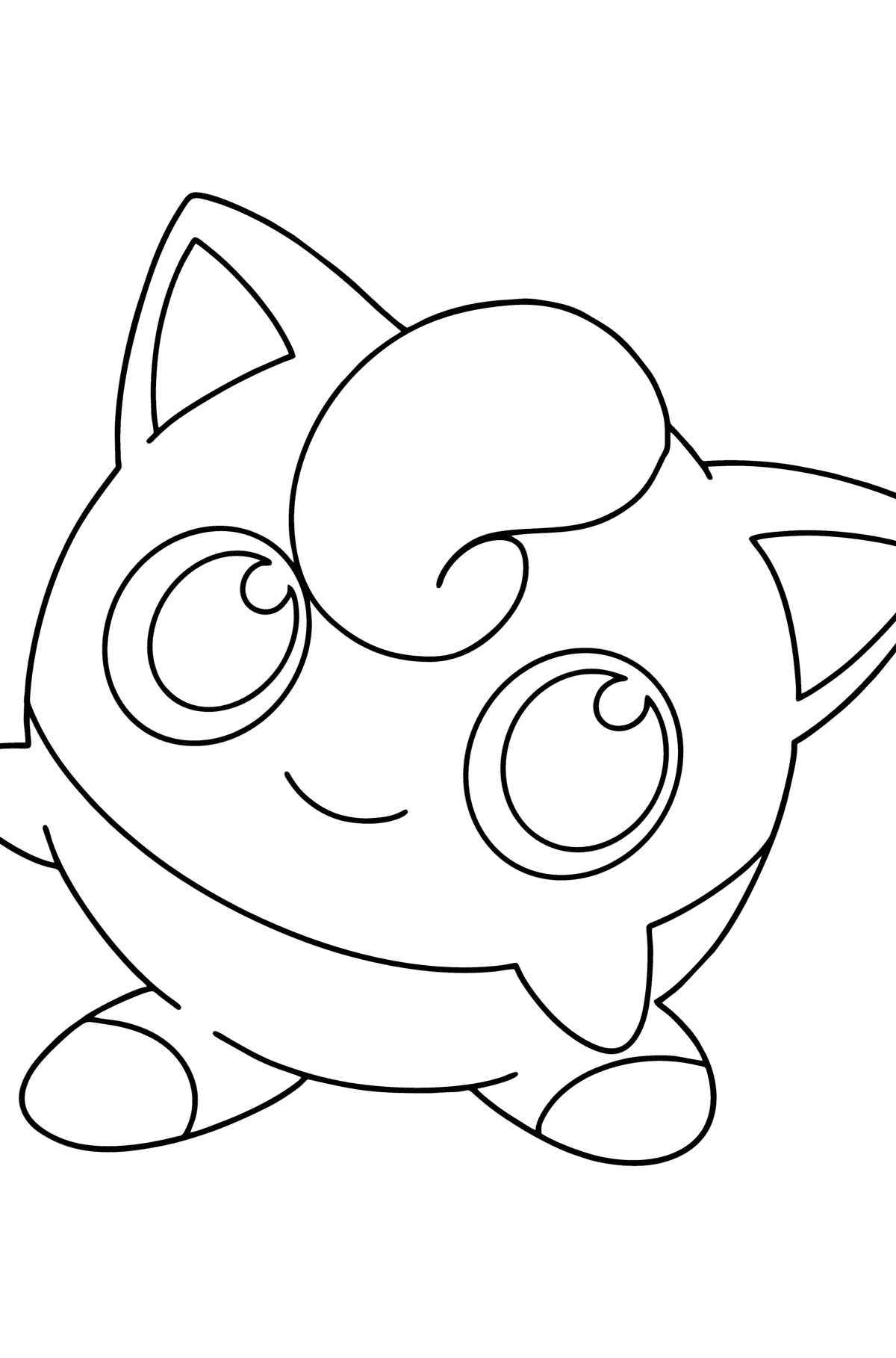 Tegning til farvning Pokémon Go Jigglypuff - Tegninger til farvelægning for børn
