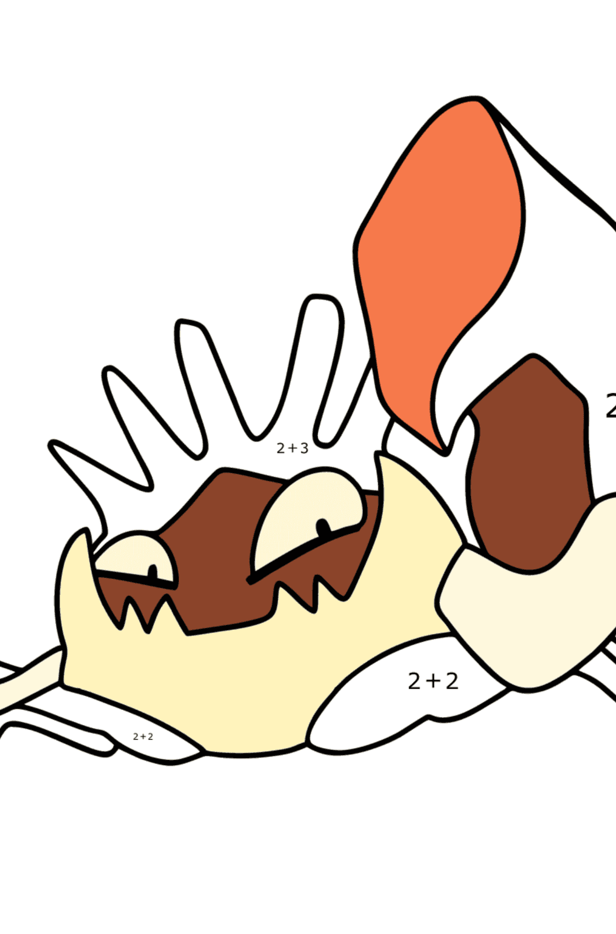 Tegning til farvning Kingler - Matematisk farvelægning side -- Tilføjelse for børn