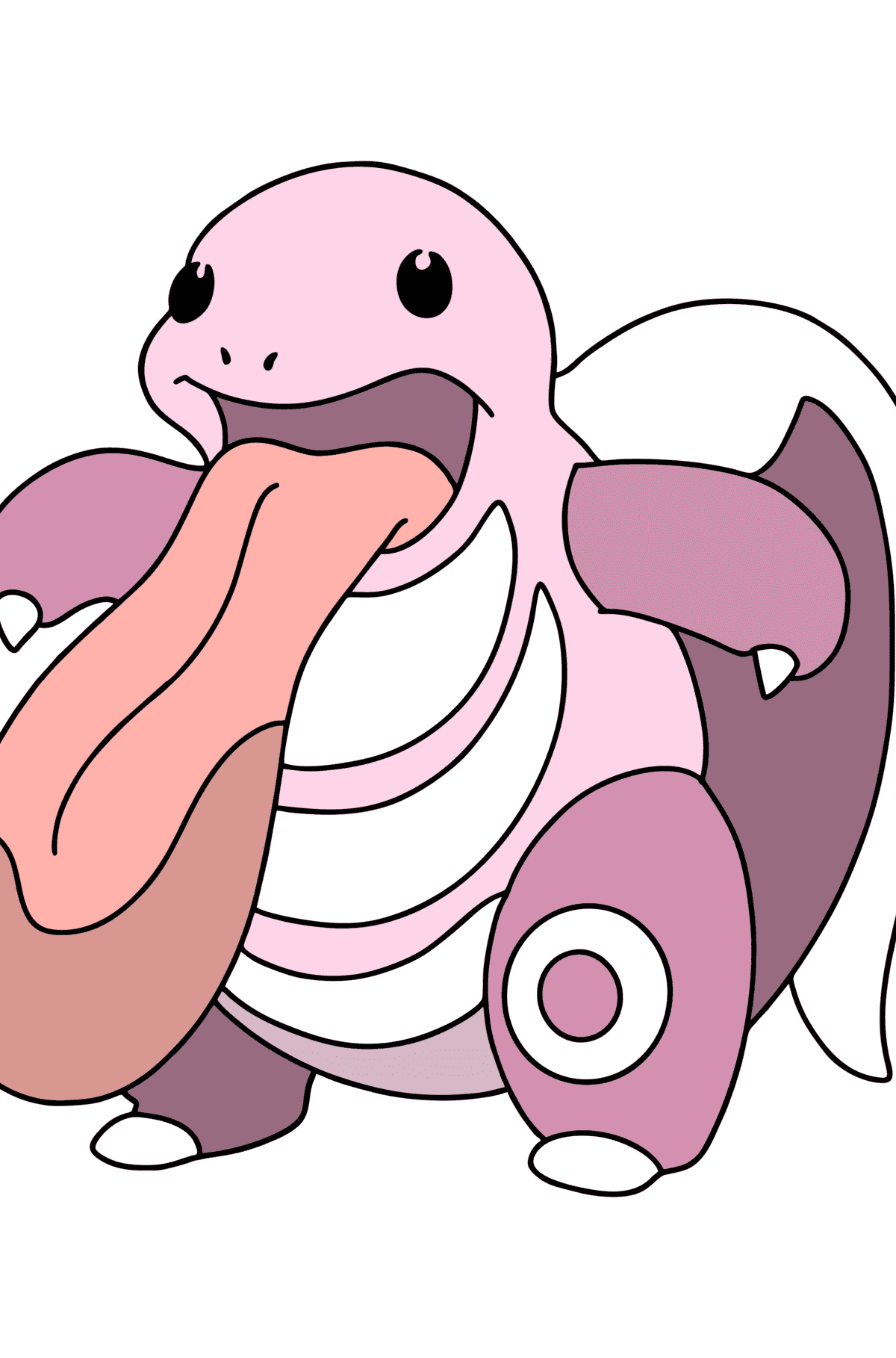 Tegning til fargelegging Pokémon Go Licking - Tegninger til fargelegging for barn