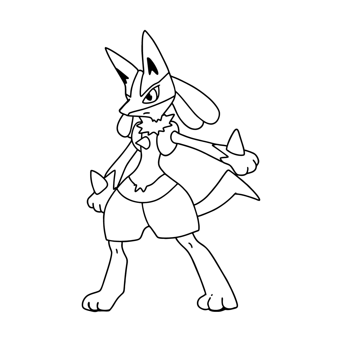 10 Lucario Pokémon Coloring Pages for Kids and Adults