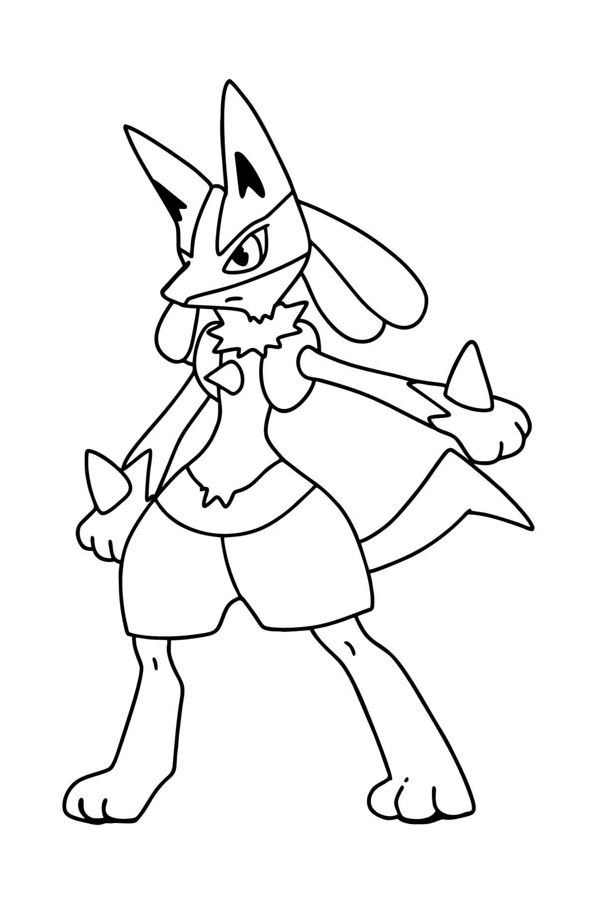 Mega Lucario Pokemon Coloring Page for Kids - Free Pokemon Printable  Coloring Pages Online for …