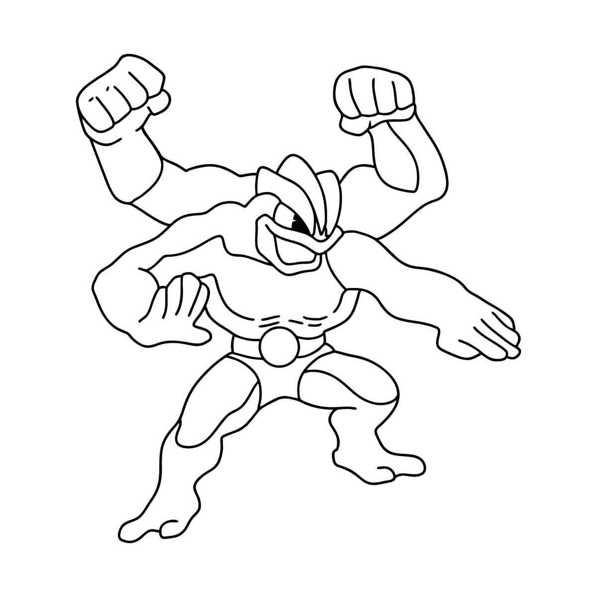 Coloring page Pokemon Go Machamp ♥ Online and Print for Free!