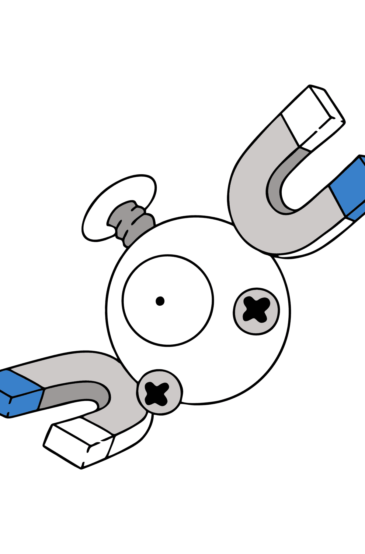 Coloring page Pokémon Go Magnemite - Coloring Pages for Kids