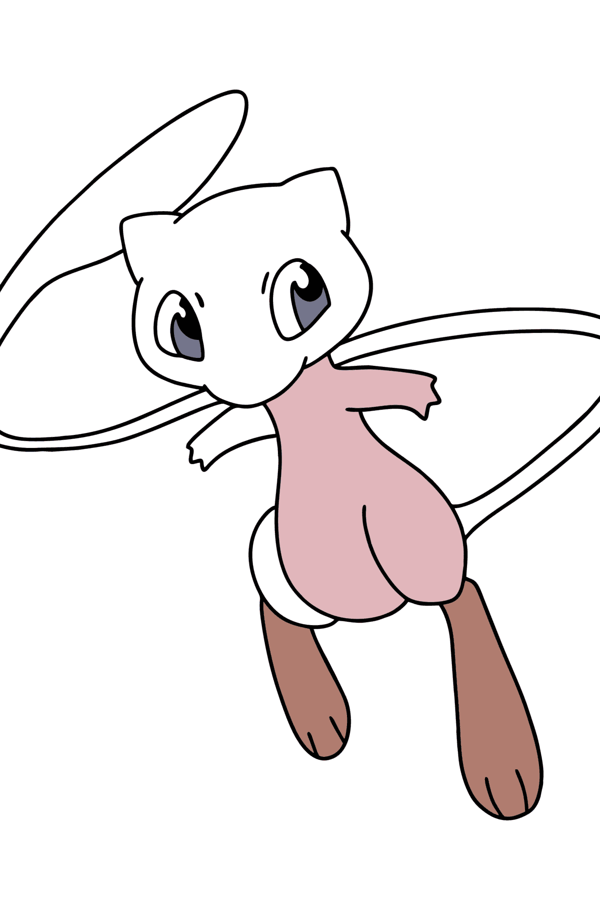 Tegning til fargelegging Pokémon Go Mew - Tegninger til fargelegging for barn