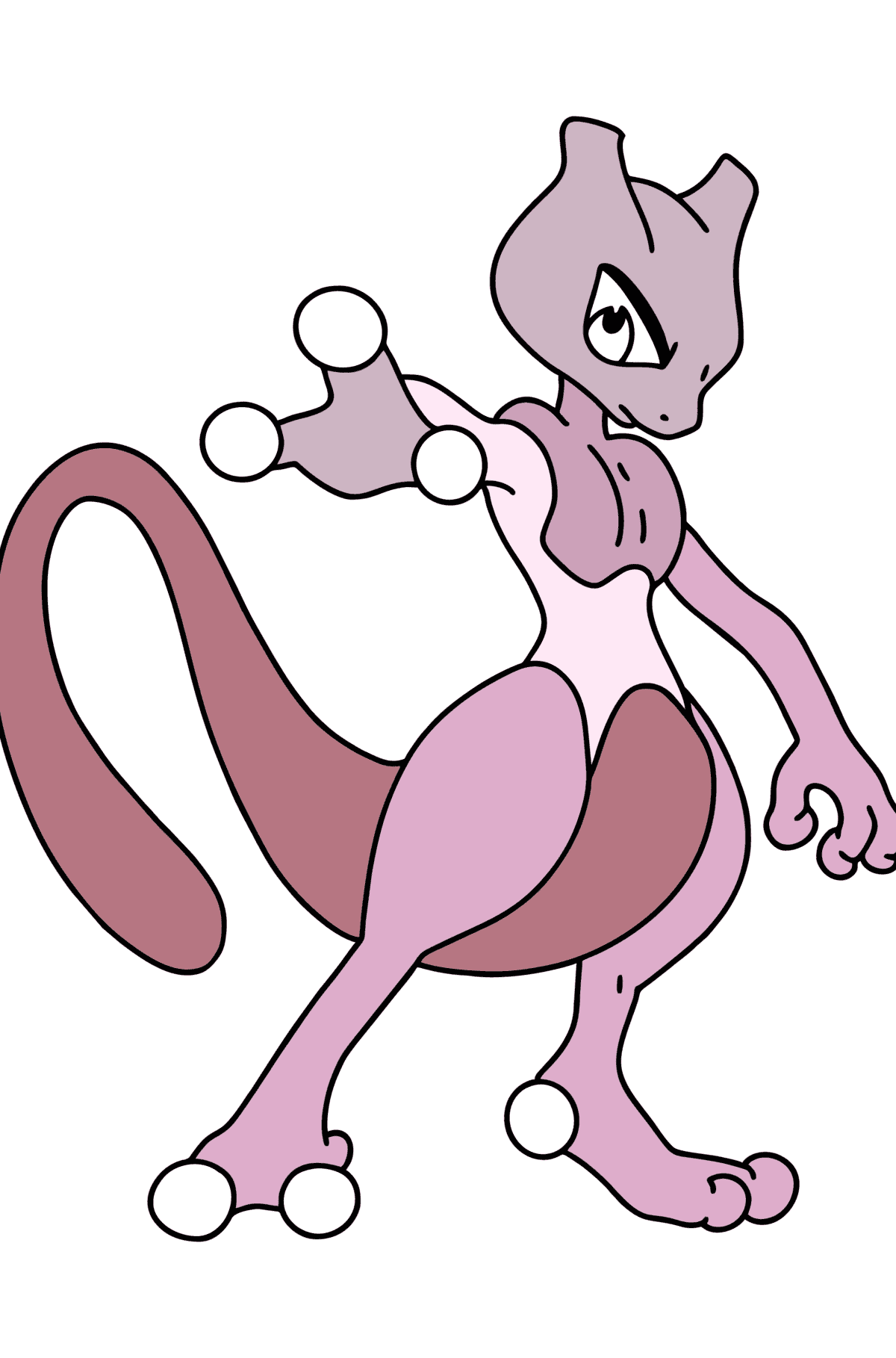 Coloring page Pokemon Go Mewtwo - Coloring Pages for Kids