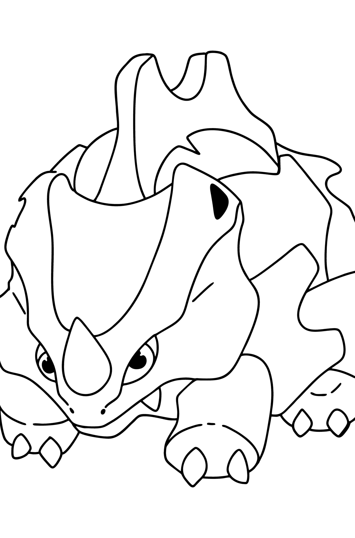Tegning til farvning Pokémon Go Rhyhorn - Tegninger til farvelægning for børn