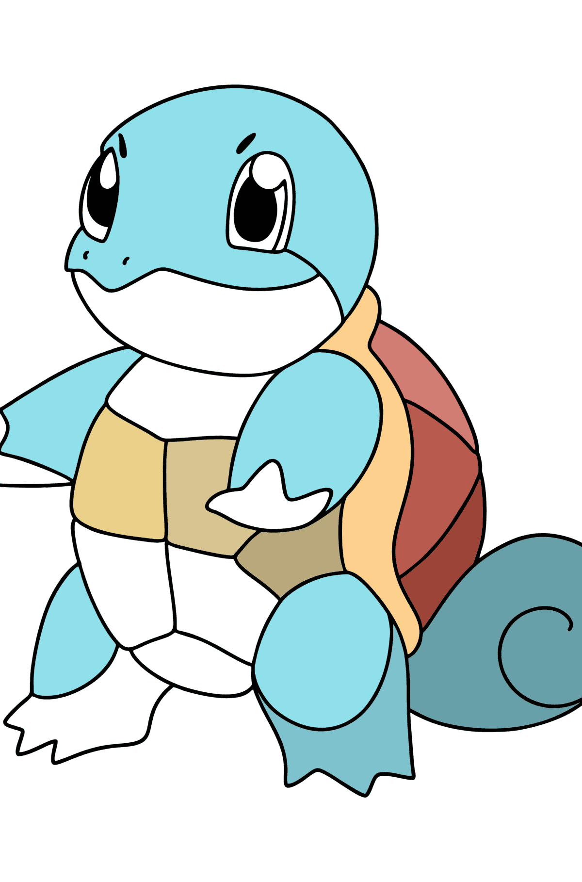Desenho de Pokémon Go Squirtle para colorir - Imagens para Colorir para Crianças