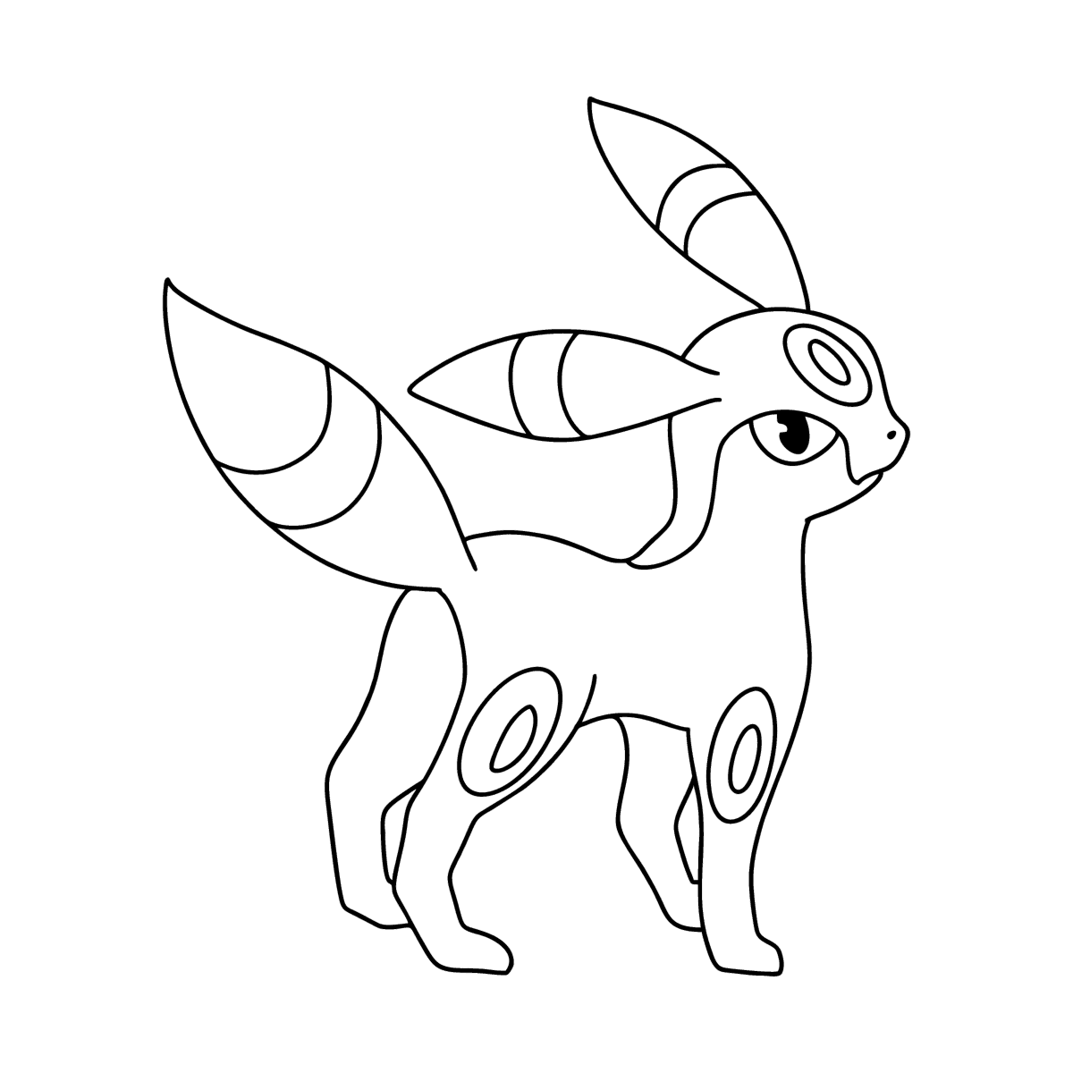Coloring page Pokemon Go Umbreon ♥ Online and Print for Free