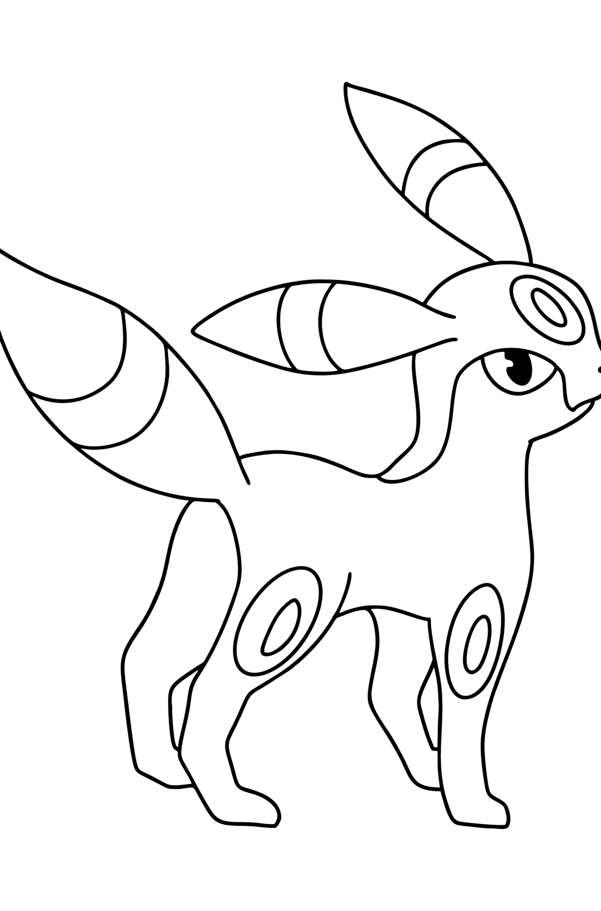 Coloring page Pokemon Go Umbreon - Coloring Pages for Kids