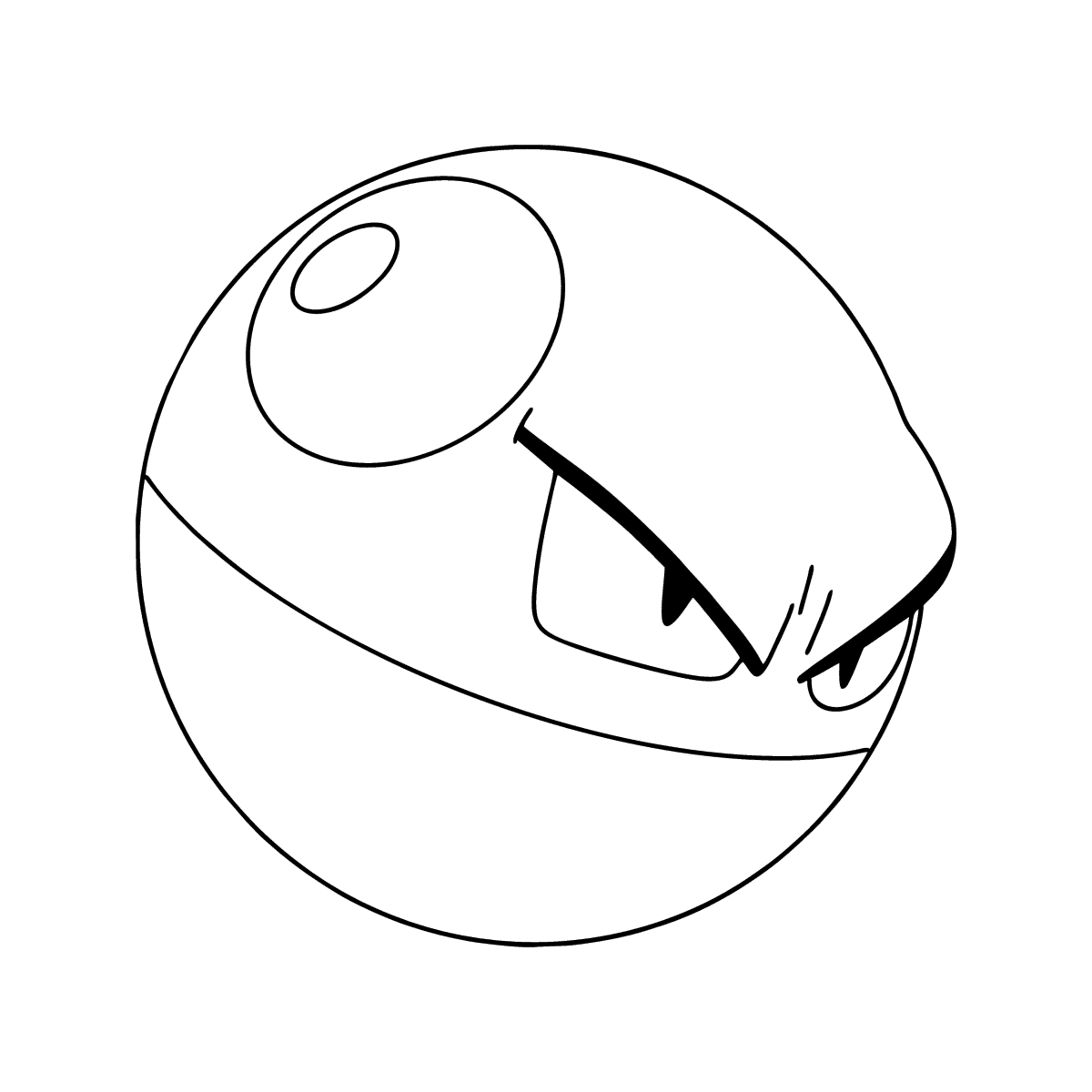 voltorb coloring page printable pokemon