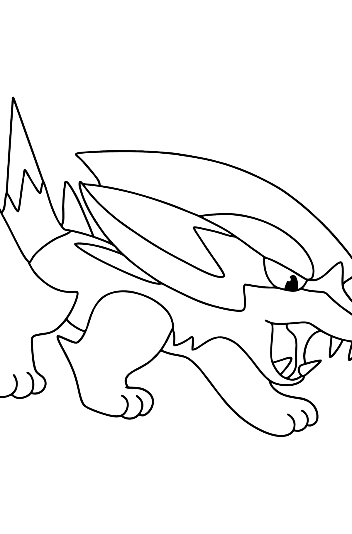 Colouring page Pokémon X and Y Electrike - Coloring Pages for Kids