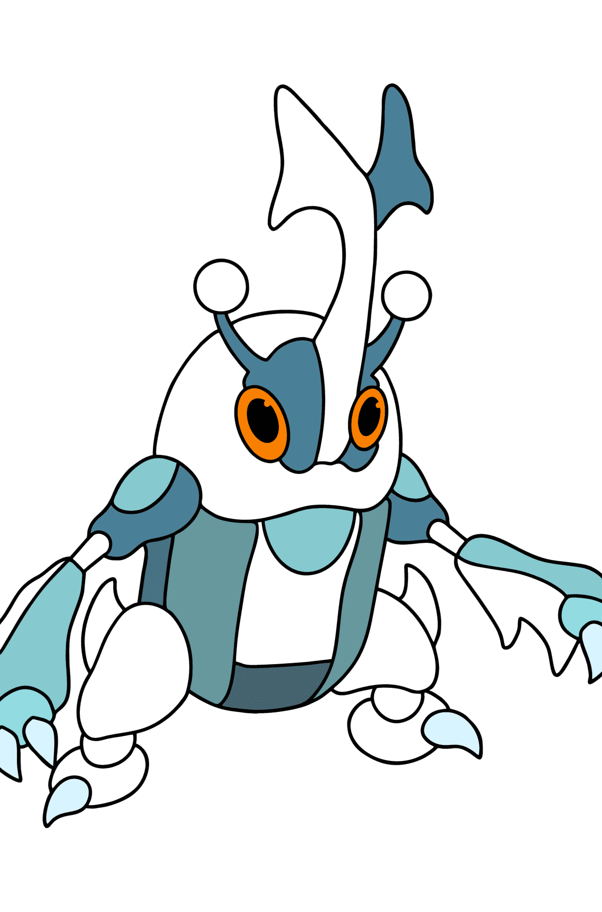 Colouring page Pokémon X and Y Heracross - Coloring Pages for Kids