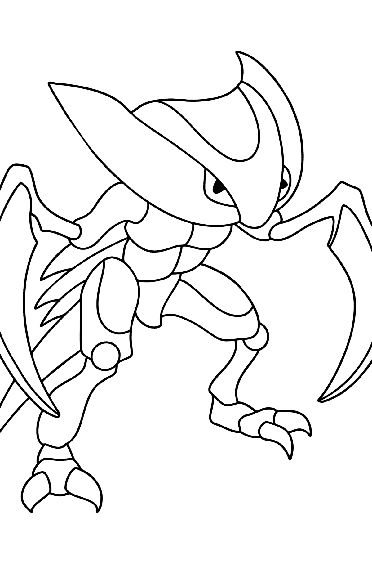 Colouring page Pokémon X and Y Kabutops - Coloring Pages for Kids