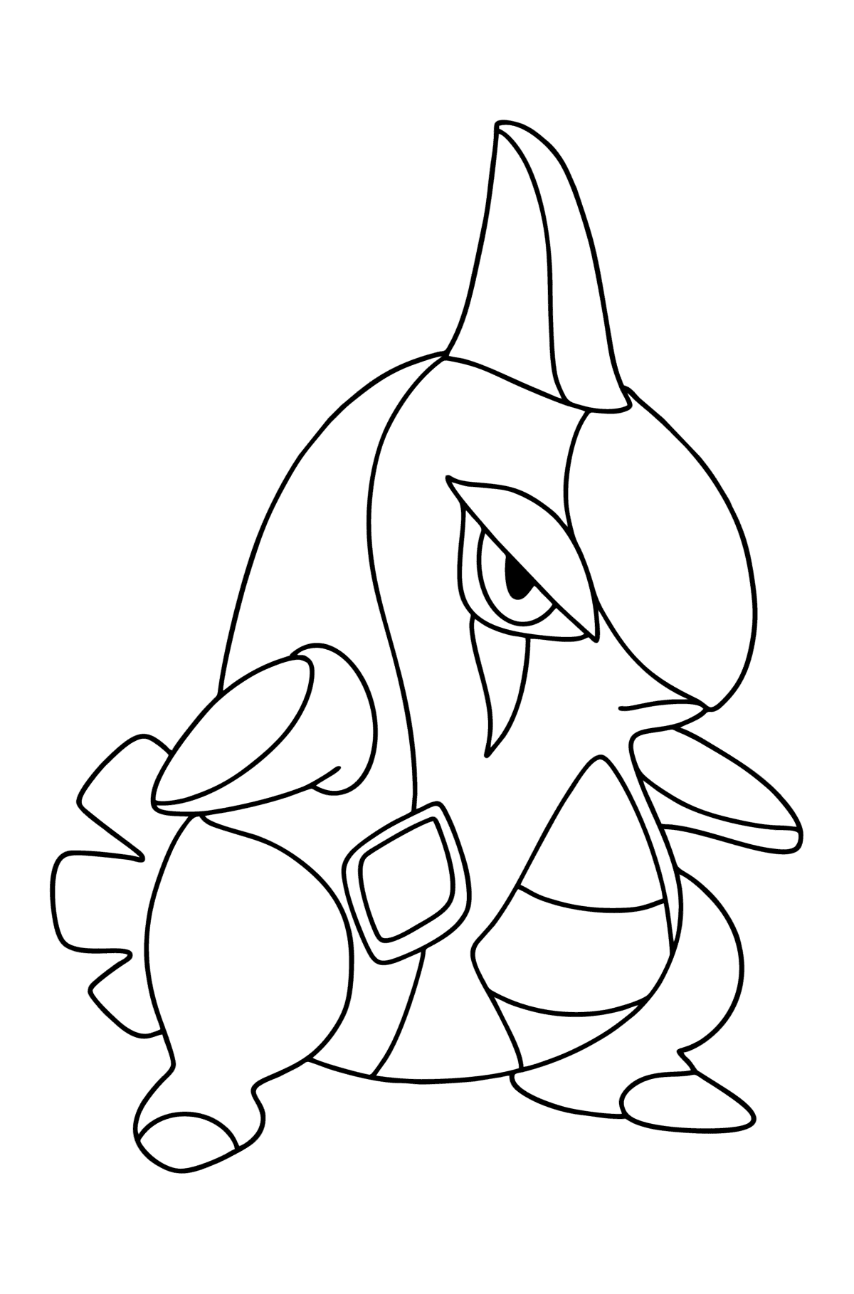 Colouring page Pokémon X and Y Larvitar - Coloring Pages for Kids