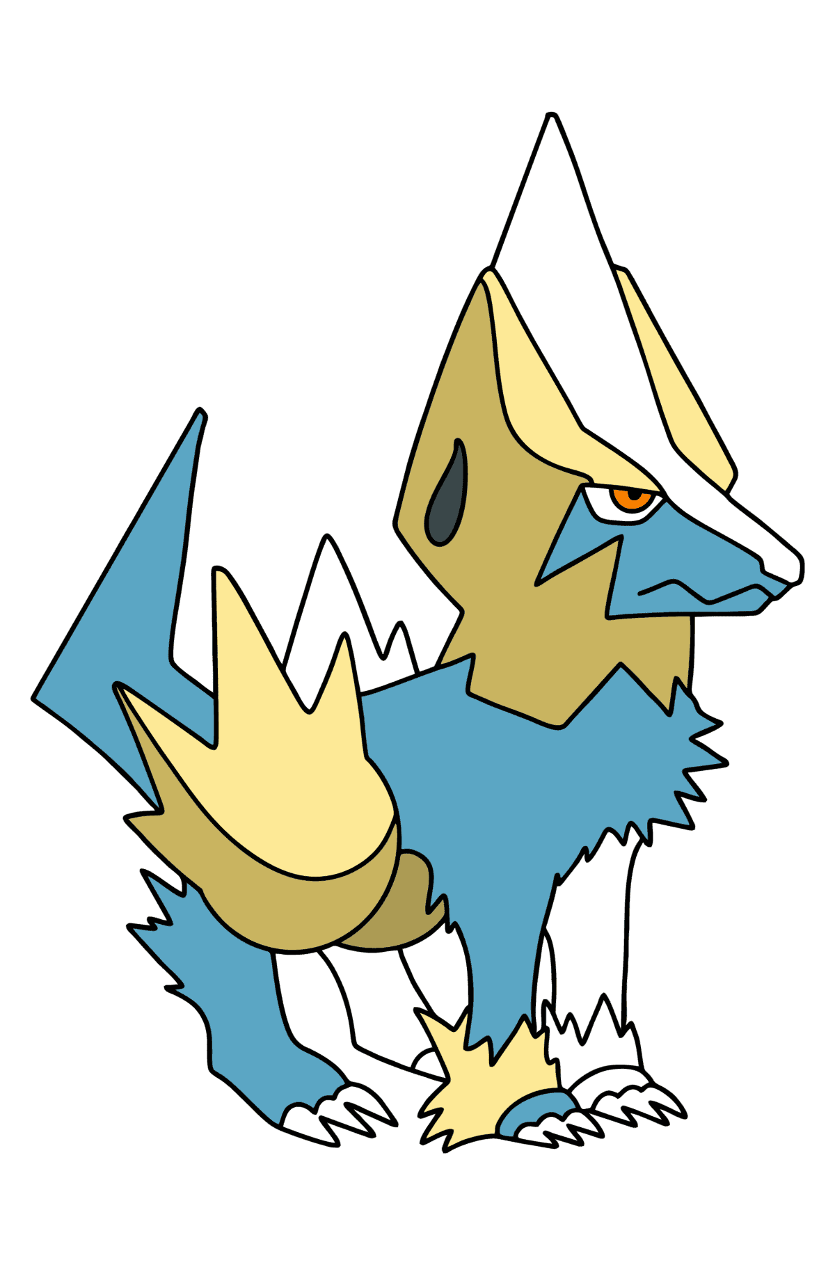 Colouring page Pokémon X and Y Manectric - Coloring Pages for Kids