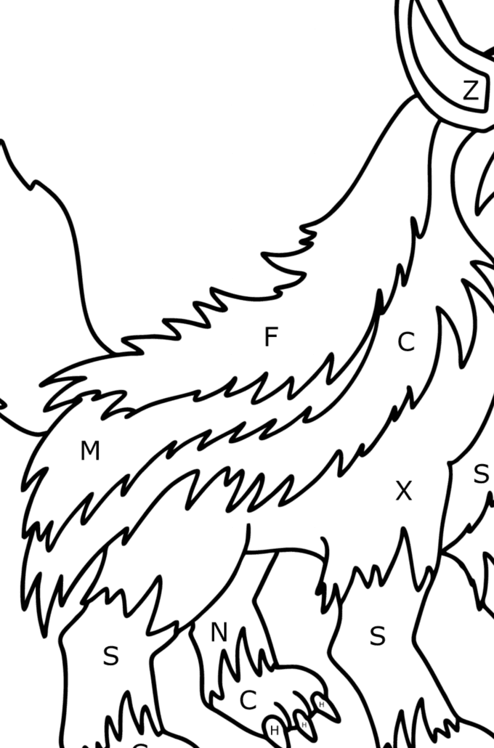 Tegning til farvning Pokémon XY Mightyena ♥ Online og Print gratis!