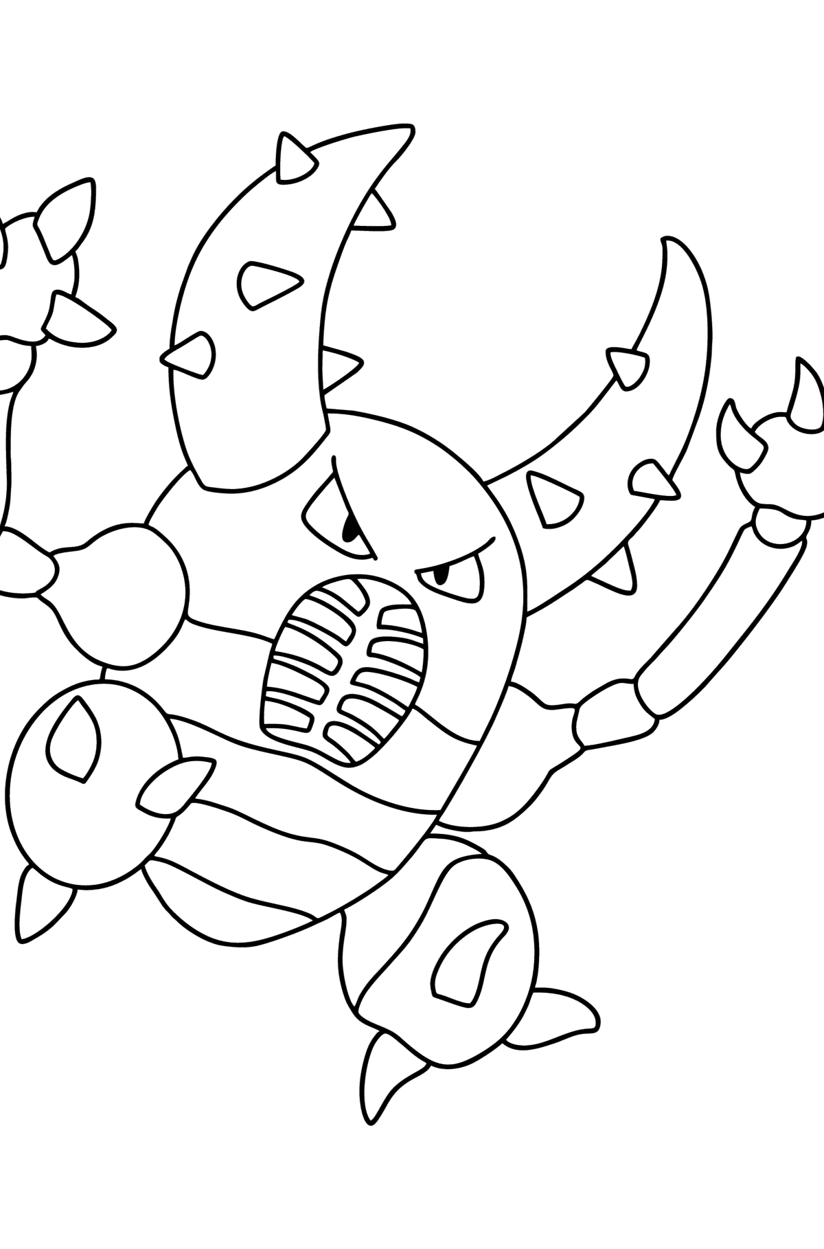 Colouring page Pokémon X and Y Pinsir - Coloring Pages for Kids