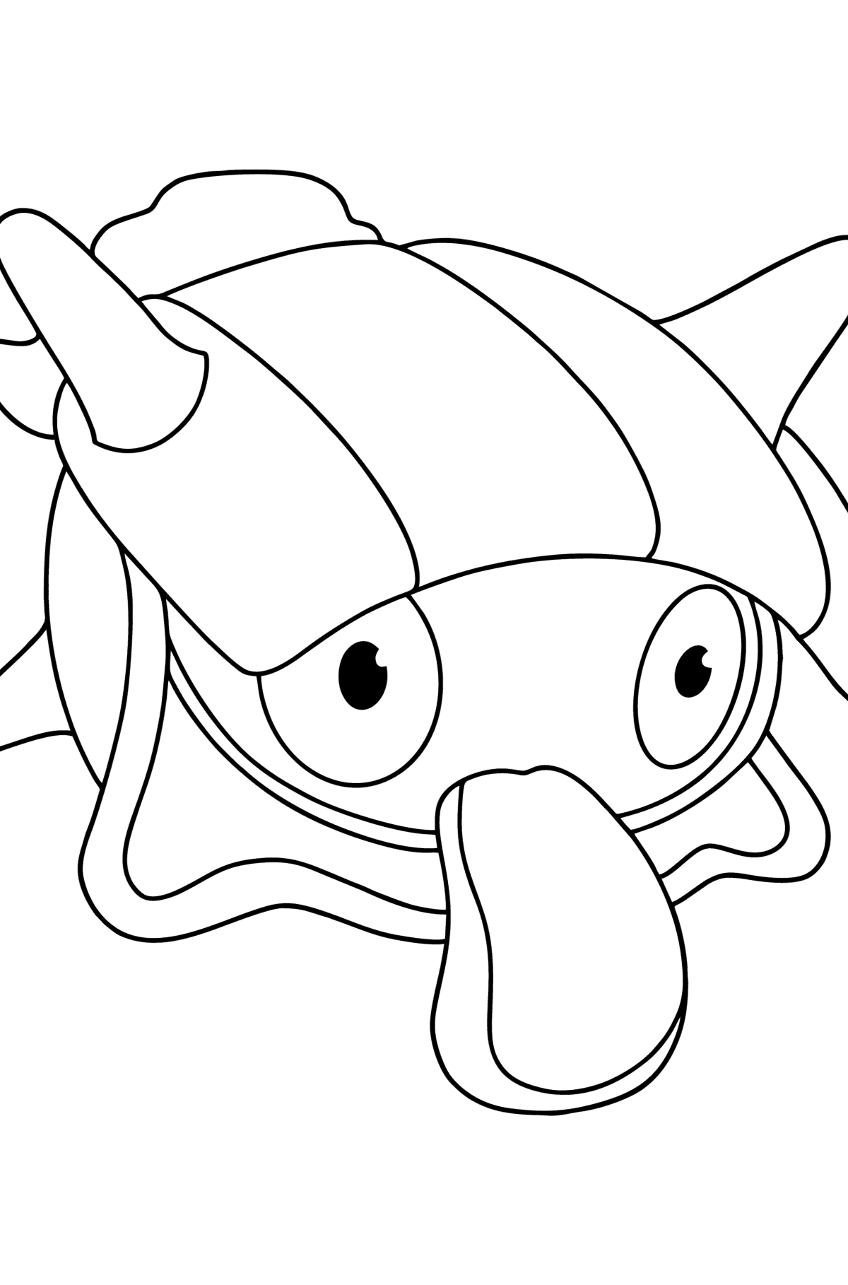 Colouring page Pokémon X and Y Shellder - Coloring Pages for Kids