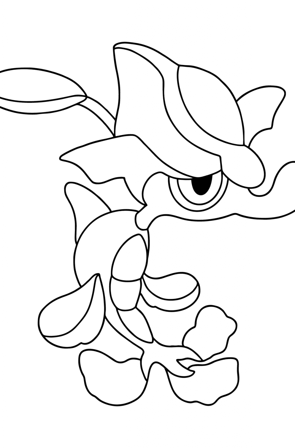 skrelp coloring page in black and white pokemon