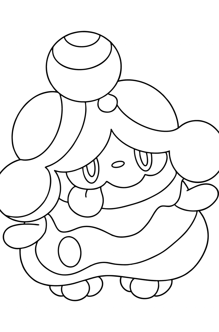 slurpuff coloring page template pokemon