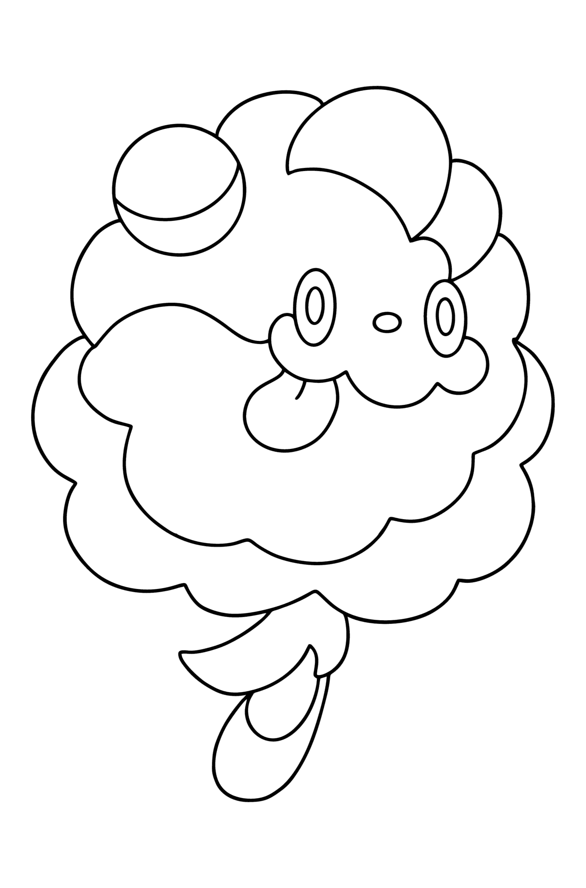 Colouring page Pokémon X and Y Swirlix - Coloring Pages for Kids