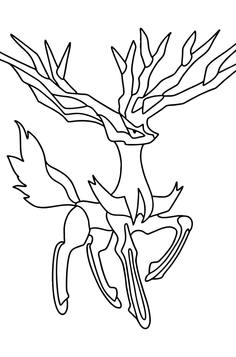 Colouring page Pokémon X and Y Xerneas ♥ Online and Print for Free!