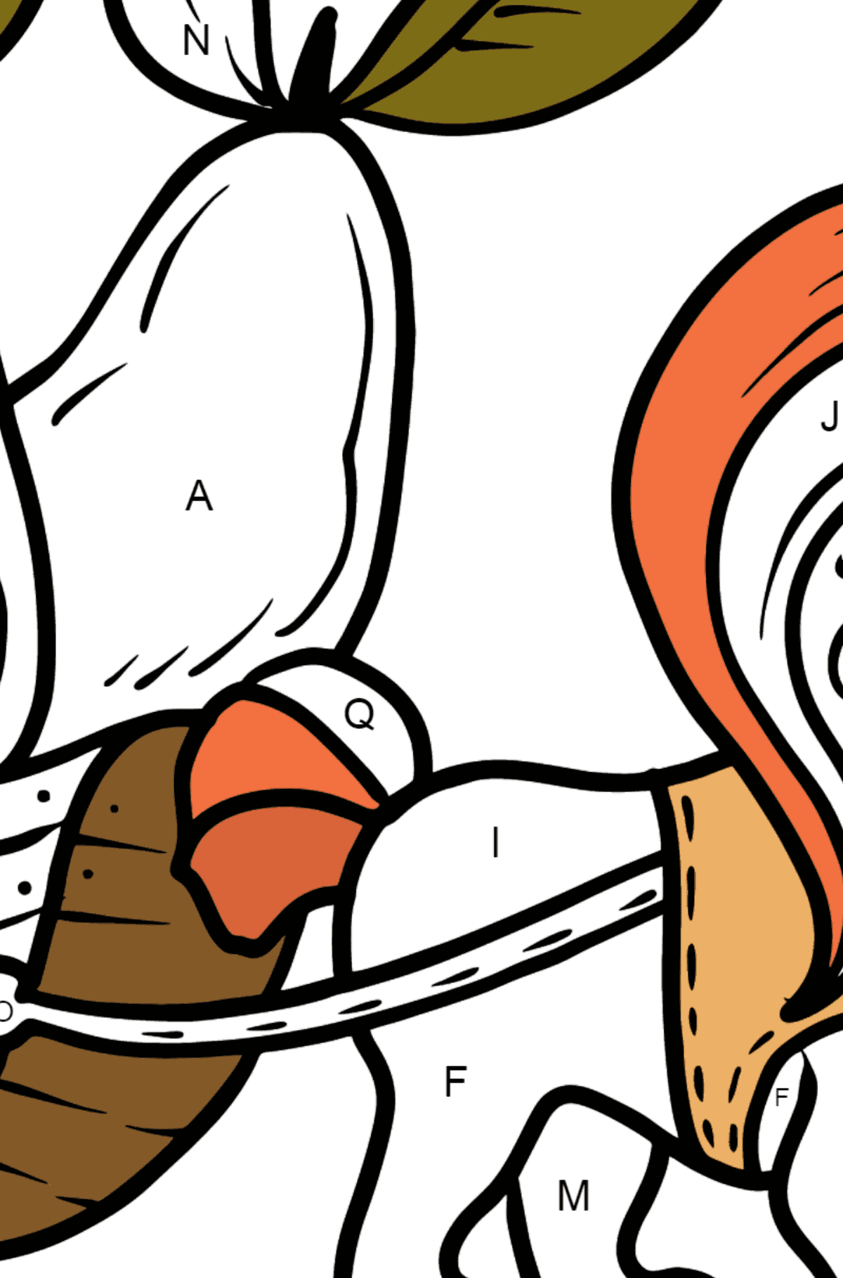 Pony Carrying the Harvest coloring page - Coloring by Letters for Kids