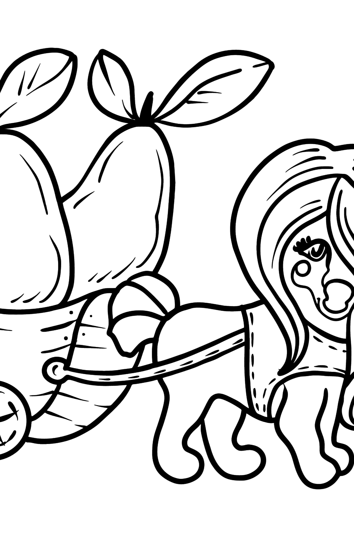 Pony Carrying the Harvest coloring page - Coloring Pages for Kids